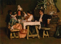 Spanish figures settled for lunch