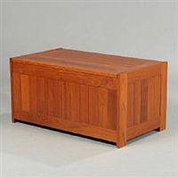 Teak chest with brass fittings