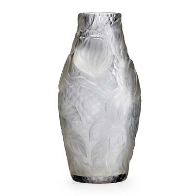 Fine Rock Crystal Vase With Magnolias By Tiffany Studios On Artnet