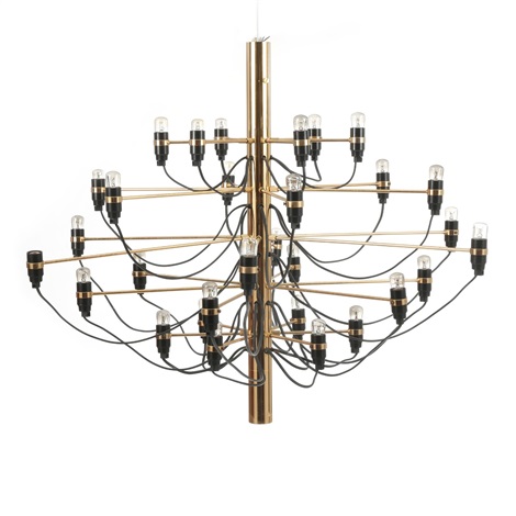 30 Arm Chandelier Of Brass By Gino Sarfatti On Artnet 30 Arm Chandelier Of Brass By Gino Sarfatti