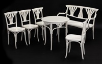 Furniture of moulded beech, 1900