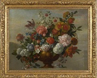 Still Life of Spring Flowers in a Gilt Bronze... Still Life of Spring Flowers in a Gilt Bronze...