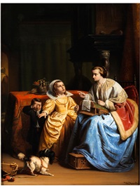 DIE MÜTTERLICHE ERMAHNUNG, 1859 DIE MÜTTERLICHE ERMAHNUNG, 1859