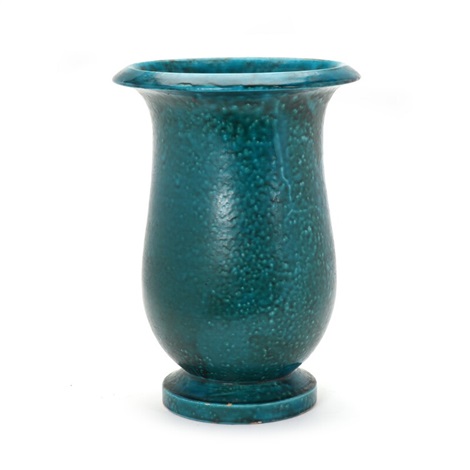 Large Earthenware Floor Vase Decorated With Turquoise
