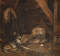 Interiør med hund