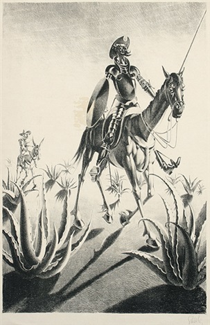 Don Quijote Und Sancho Panza By Georg Scholz On Artnet