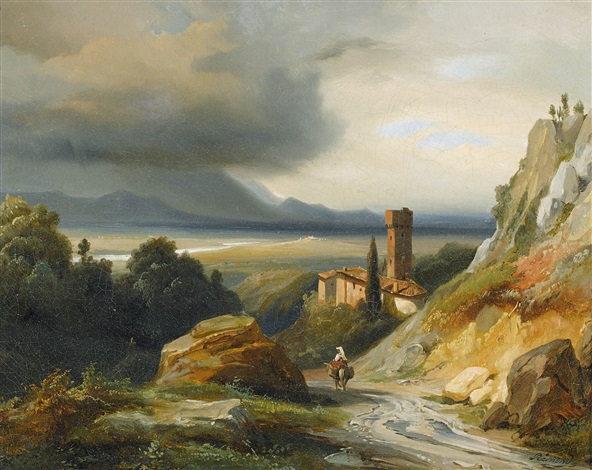 Paysage italien by Jean Charles Joseph Remond on