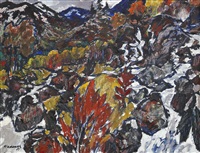 Berglandskap i höstfärger, 1953