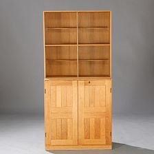 Bookcase With Glass Sliding Doors Cabinet And Matching Plinth Of