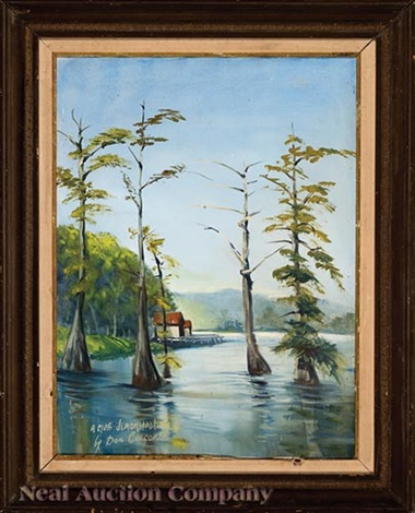 Cabins And Cypress Trees On The Bayou By Don Cincone On Artnet