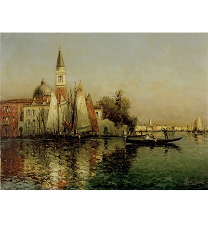 blick auf venedig mit dem glockenturm von san marco by marc aldine