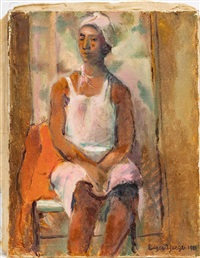 PORTRAIT OF WOMAN SITTING, 1985
