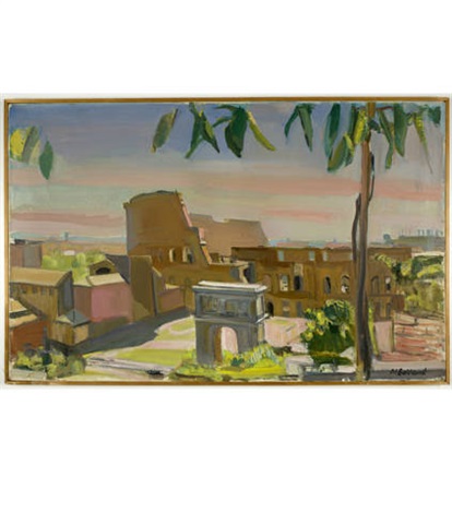le colosée et l'arc de titus, rome by maurice barraud