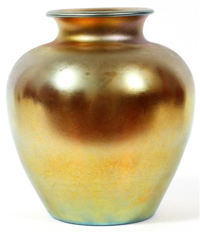 Gold Aurene Glass Vase By Steuben Glass On Artnet