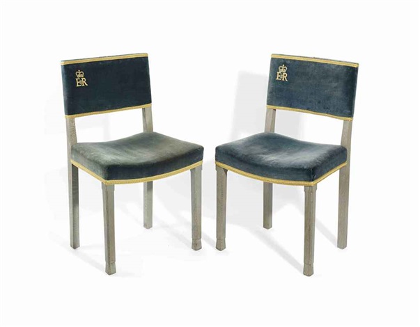 Elizabeth Ii Coronation Chairs Pair By W Hands And Sons Ltd On