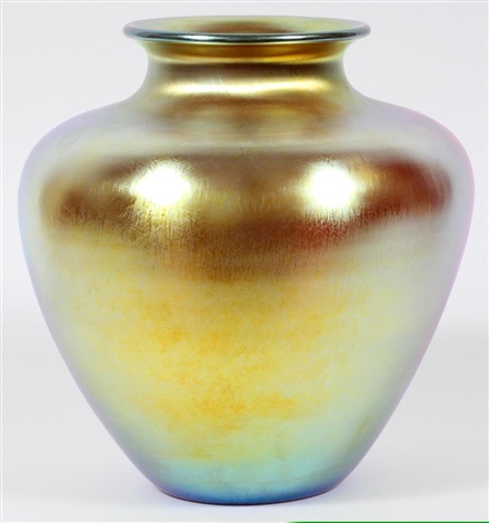 Steuben Gold Aurene Vase By Steuben Glass On Artnet