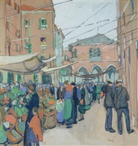 A Busy Market, Venice