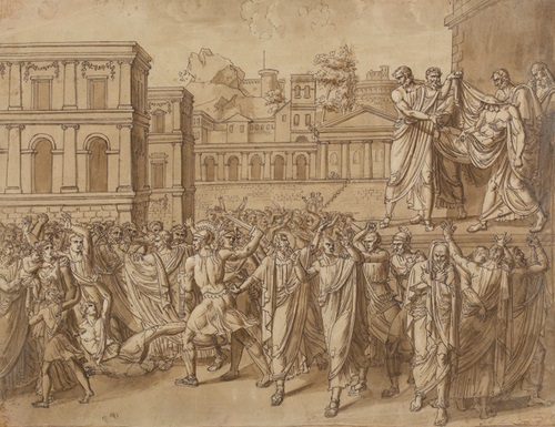 Antike Forumszene Mit Menschenmenge By Phillippe Auguste Hennequin On Artnet