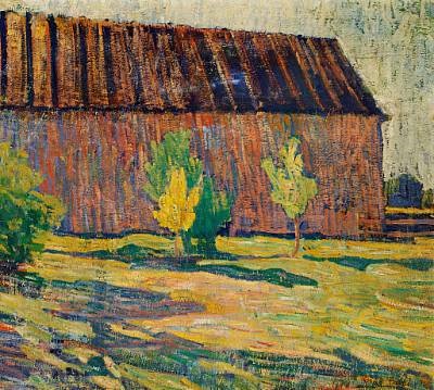 The Red Barn By Olaf Rude On Artnet