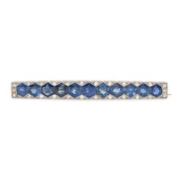 UDALL & BALLOU: AN ART DECO PLATINUM, SAPPHIRE,... UDALL & BALLOU: AN ART DECO PLATINUM, SAPPHIRE,...