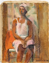 PORTRAIT OF WOMAN SITTING, 1985