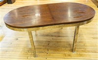 Pace Collection MCM Wood And Chrome Dining Table
