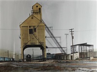 Train Tracks, Beach Dunes, and Dock (3 works)