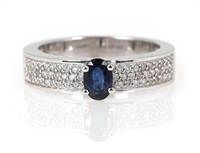 A sapphire and diamond ring 