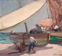 Barcas en la playa