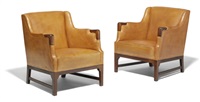 A pair of easy chairs with Brazilian..., 1950