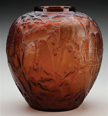 R Lalique Perruches Vase By Rene Lalique On Artnet