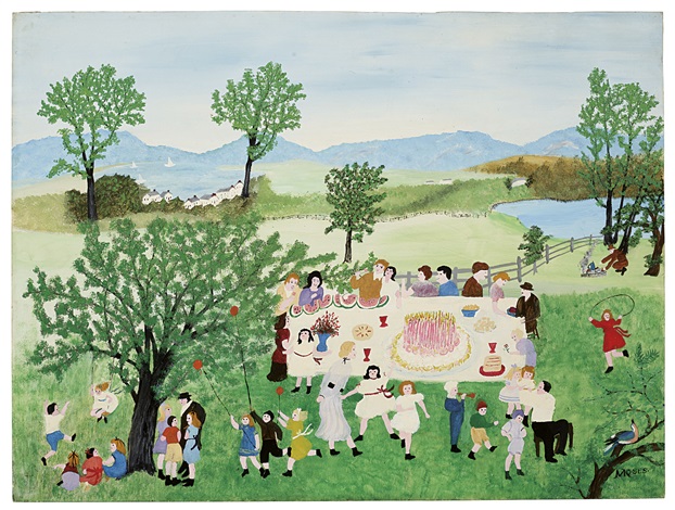 Birthday Cake by Grandma Moses on artnet