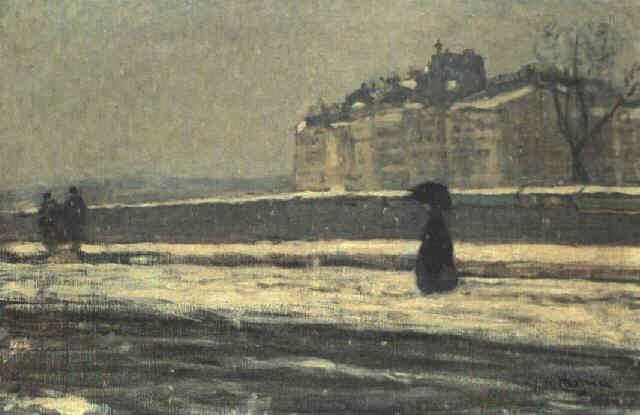 Ca s'est passé en août ! James-wilson-morrice-paris,-quai-des-grands-augustins-sous-la-neige