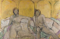 Two faceless female nudes