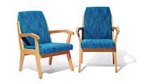 TWO SIMILAR ARMCHAIRS,  designed in the , 1960–1969