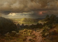 Aufziehendes Gewitter über dem Laacher See, 1846 Aufziehendes Gewitter über dem Laacher See, 1846