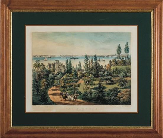 Currier Ives New York Bay From Bay Ridge L I By Frances F