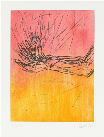 Die Hand Das Brennende Haus Remix By Georg Baselitz On Artnet