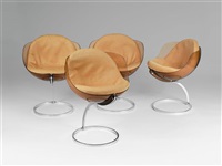 Suite de quatre chaises, 1950