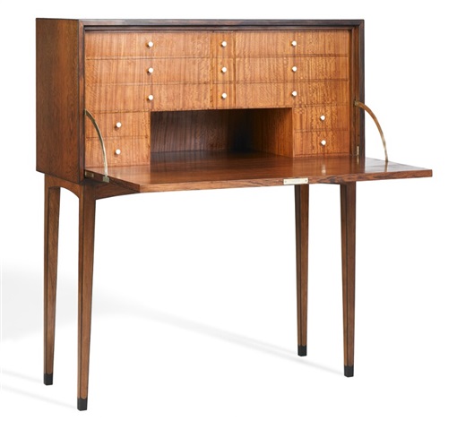 Exceptionally Rare Freestanding Brazilian Rosewood Secretaire By