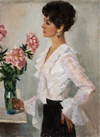 Portrait von Swetlana Babkowa (Ehefrau des..., 1976