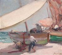 Barcas en la playa
