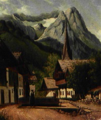 Forårsdag i en bjerglandsby i Alperne, 1840–1840
