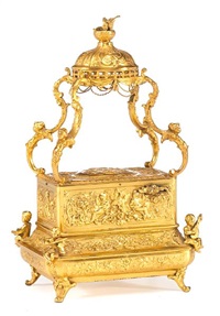 A Rococo style musical automaton of a..., 1900–1925