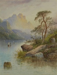 Blick auf einen See im schottischen Hochland(?)