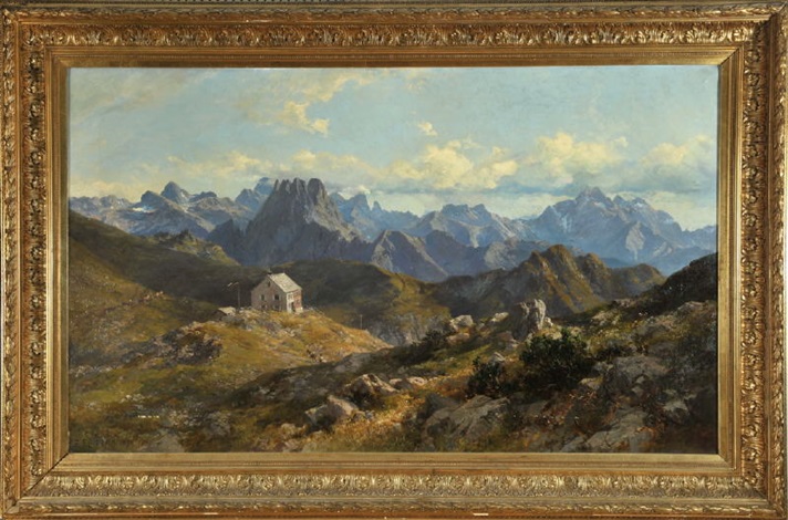 Edmund Probst Haus Am Nebelhorn Mit Blick Uber Die Allgauer Alpen