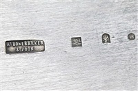 Een drie-delig zilveren servies, 1917
