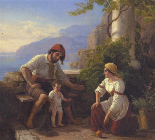 Neapolitansk Genrescene by Frederik Ludwig Storch on