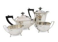 A four-piece silver tea and coffee set, 1930