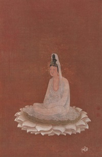 观音 镜心 设色纸本 (Guanyin)